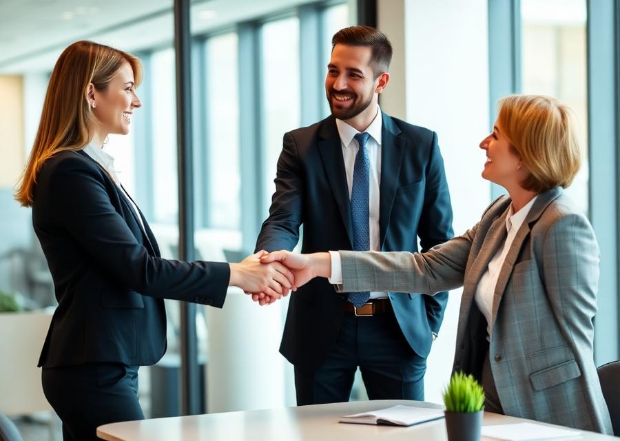 Long-term business partners meeting
